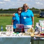 Two women manning gift stall