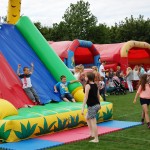 Children on a bouncy castle