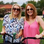 Two young mums with pushchairs
