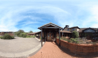 The front entrance of the Hospice