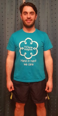 Andrew Speed in his London Marathon t-shirt