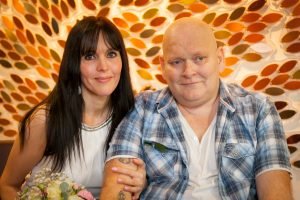 Mandy and Paul on their wedding day