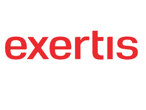 Exertis logo can be seen in a sans-serif red font.