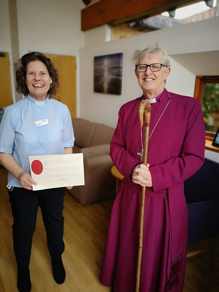 Ann Kosla, St Clare Chaplain, was licensed by Rt Revd Peter Hill