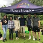 Alinea staff in the St Clare Hospice gardens