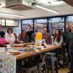 Cloud Margin host a Bake Off, gathered around a table