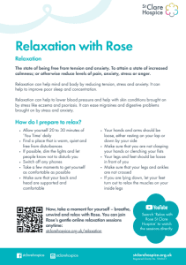 This PDF guide shares guidance and support on ways to relax and be mindful.